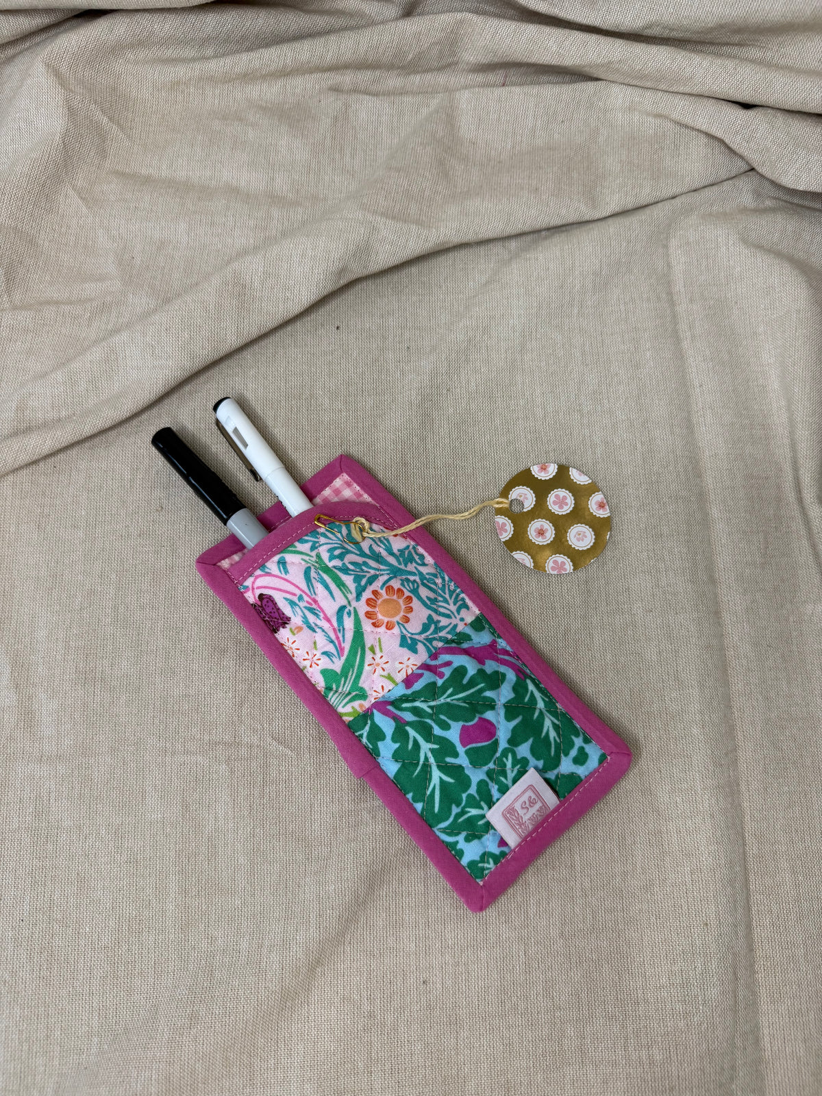 Patchwork Pen Holder | William Morris x Kaffe Fasset Fabric