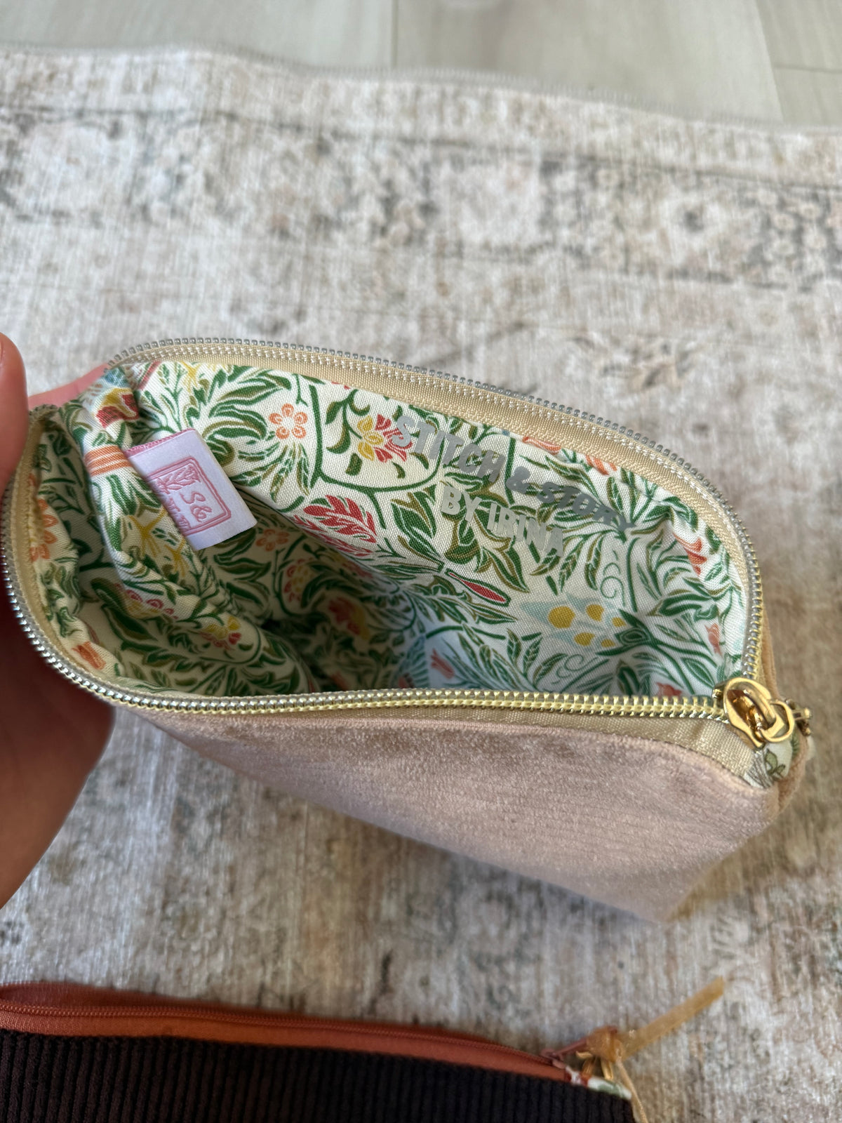 Flat Pouch | Corduroy & William Morris  Fabric