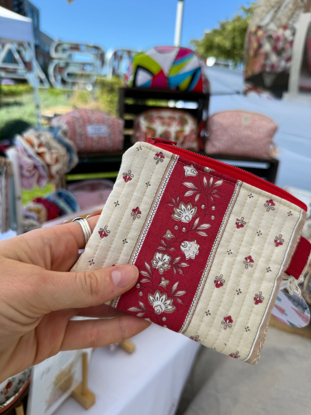 Quilted Mini Wallet | French Fabric