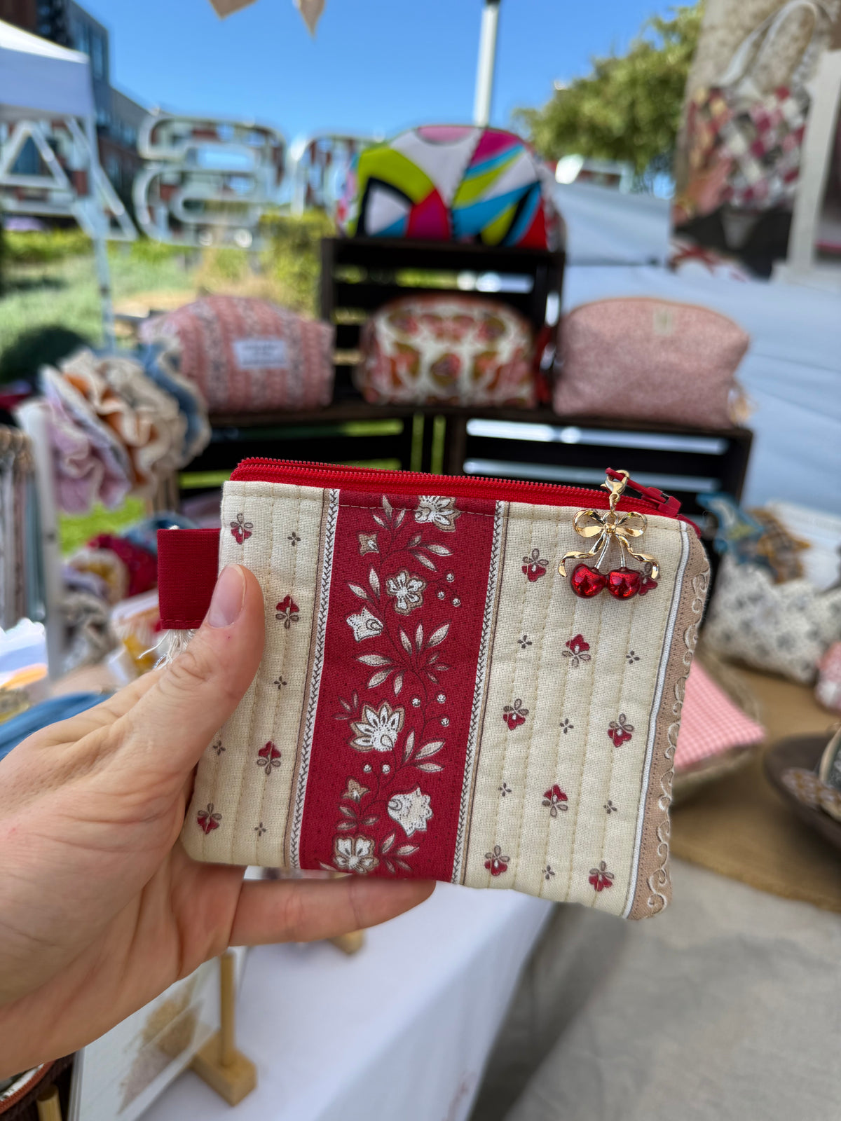 Quilted Mini Wallet | French Fabric