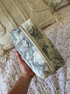 Personalized French Toile de Jouy Pouch