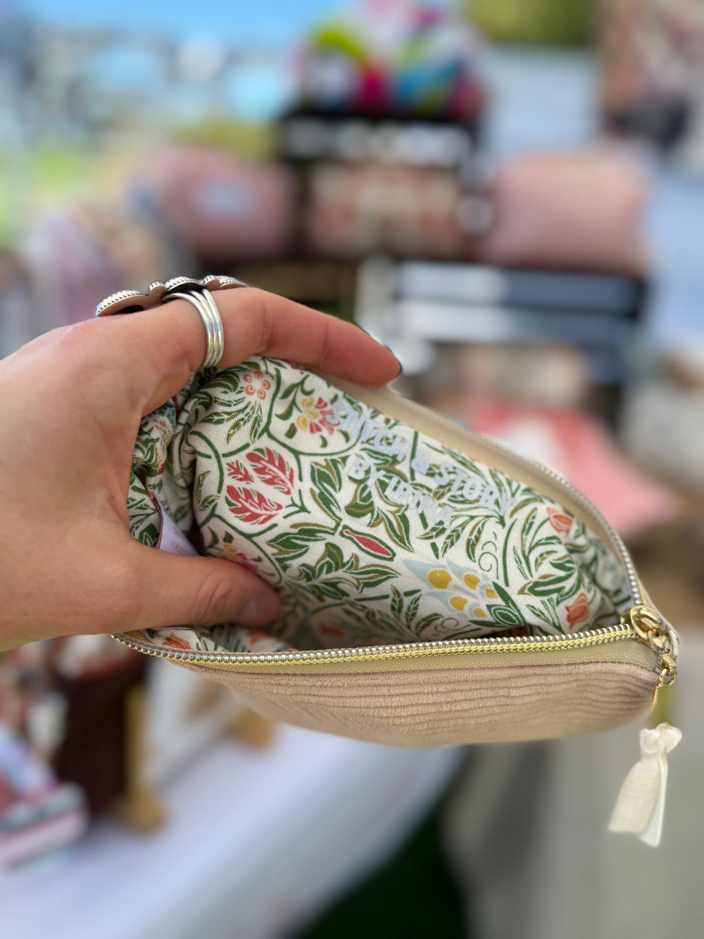 Flat Pouch | Corduroy & William Morris  Fabric