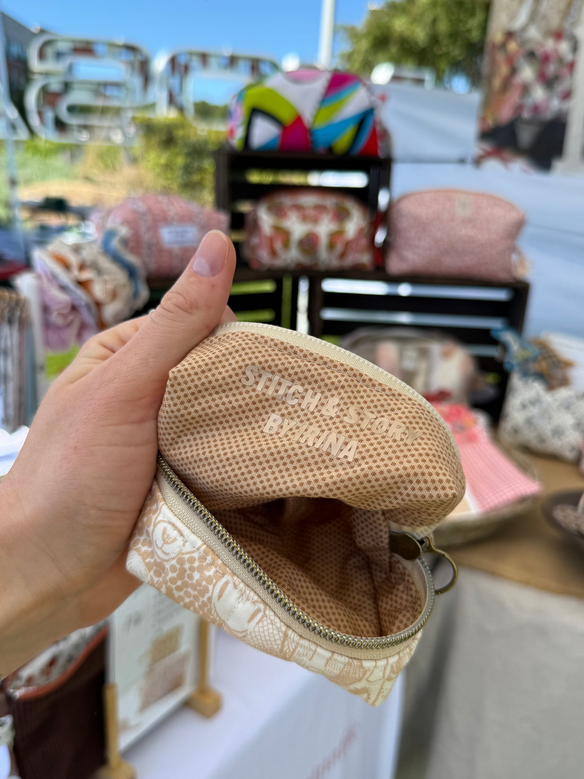 Farm Animals Quilted Mini Boxy Pouch