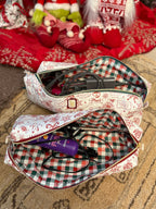 Quilted Holiday Hair Tool Case | Handmade Travel Pouch for Styling Tools