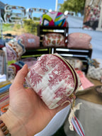 Small Boxy Pouch | French Toile de Jouy Fabric