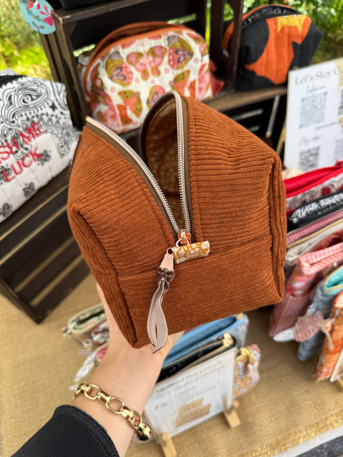 Corduroy Boxy Pouch