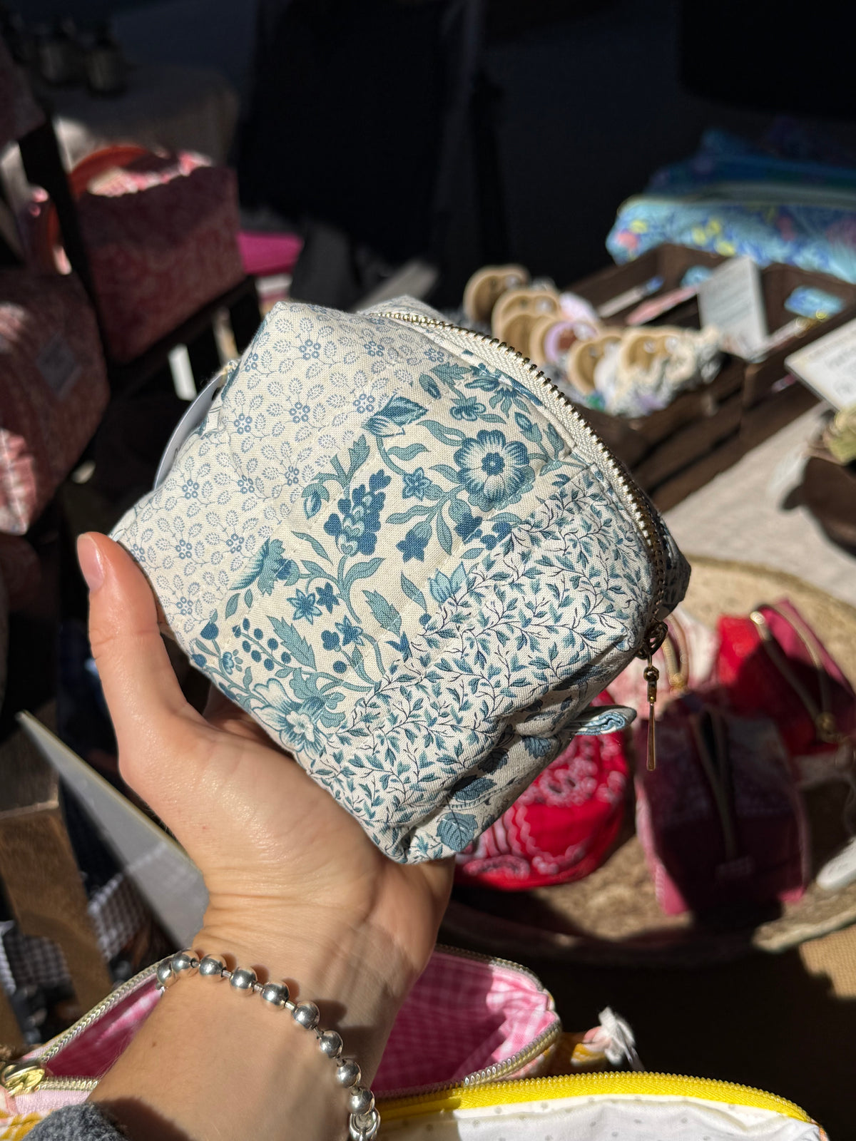 One-of-a-Kind French General Patchwork Boxy Pouch