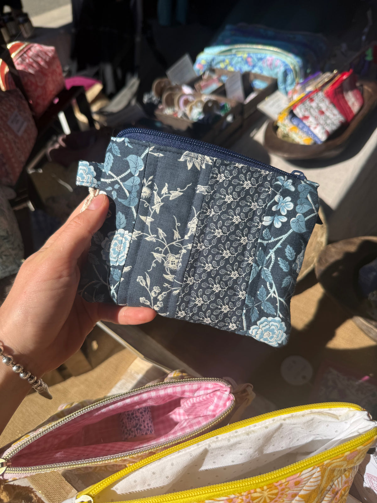 Patchwork Quilted Mini Wallet | French General Fabric