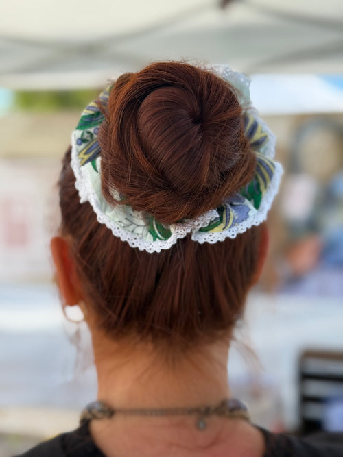 French Vintage Trim Lace Hair Scrunchies