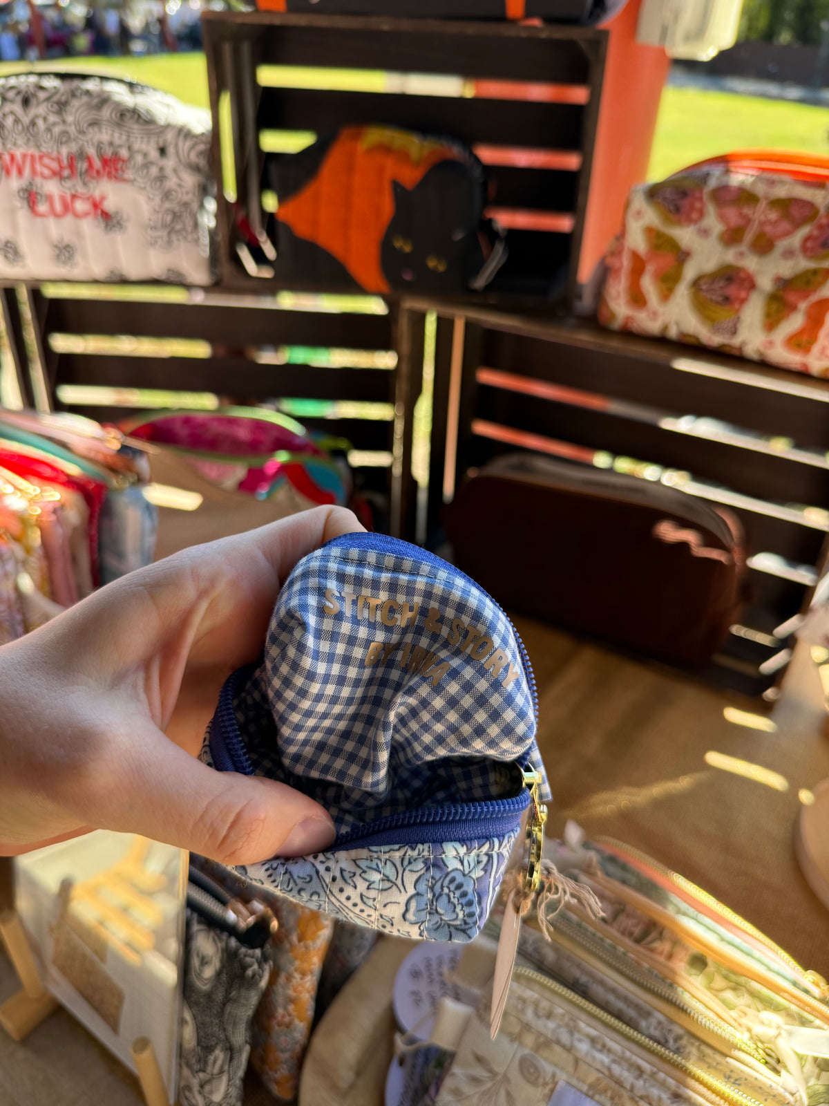 Small Boxy Pouch | French Fabric
