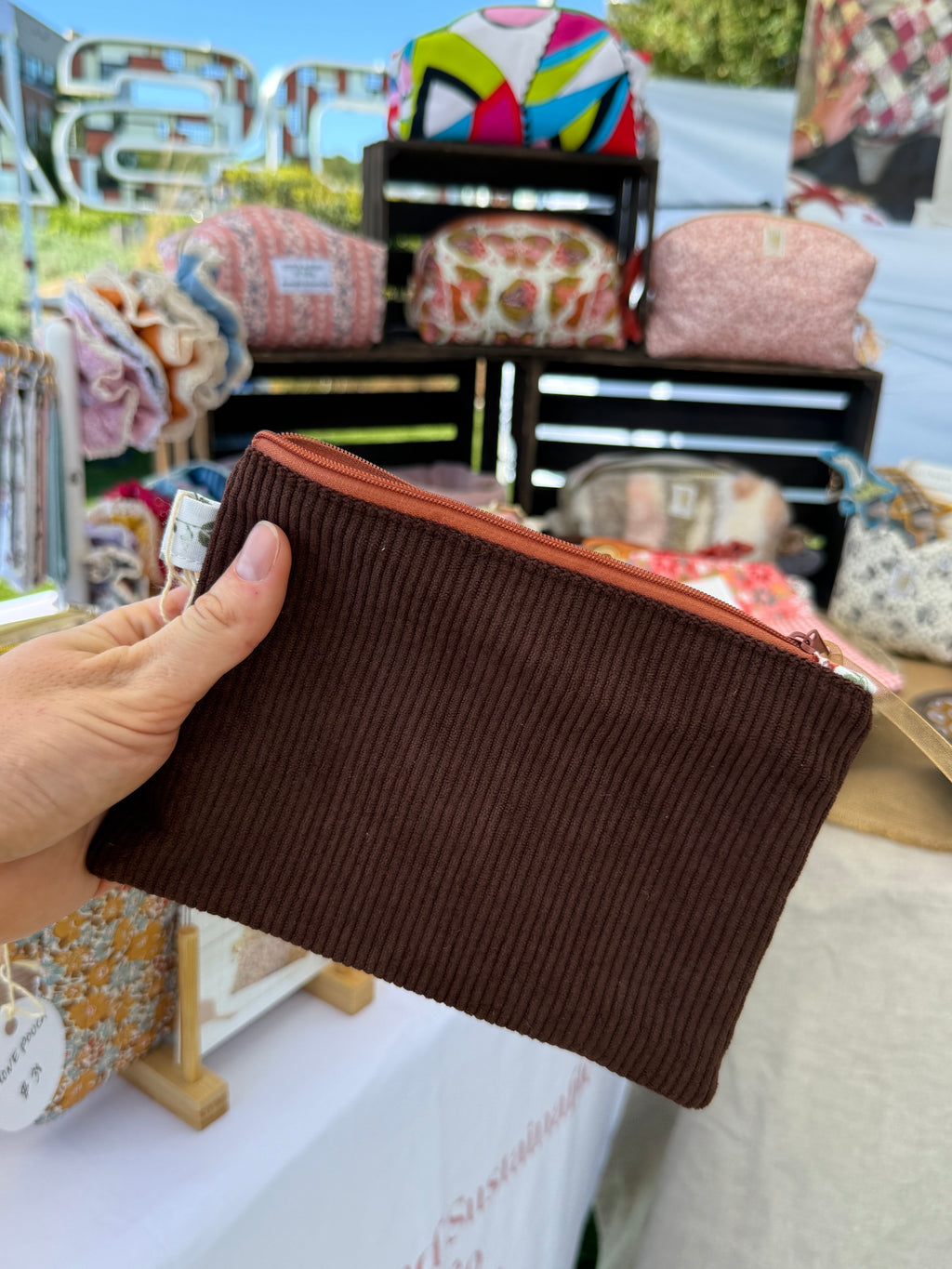 Flat Pouch | Corduroy Fabric