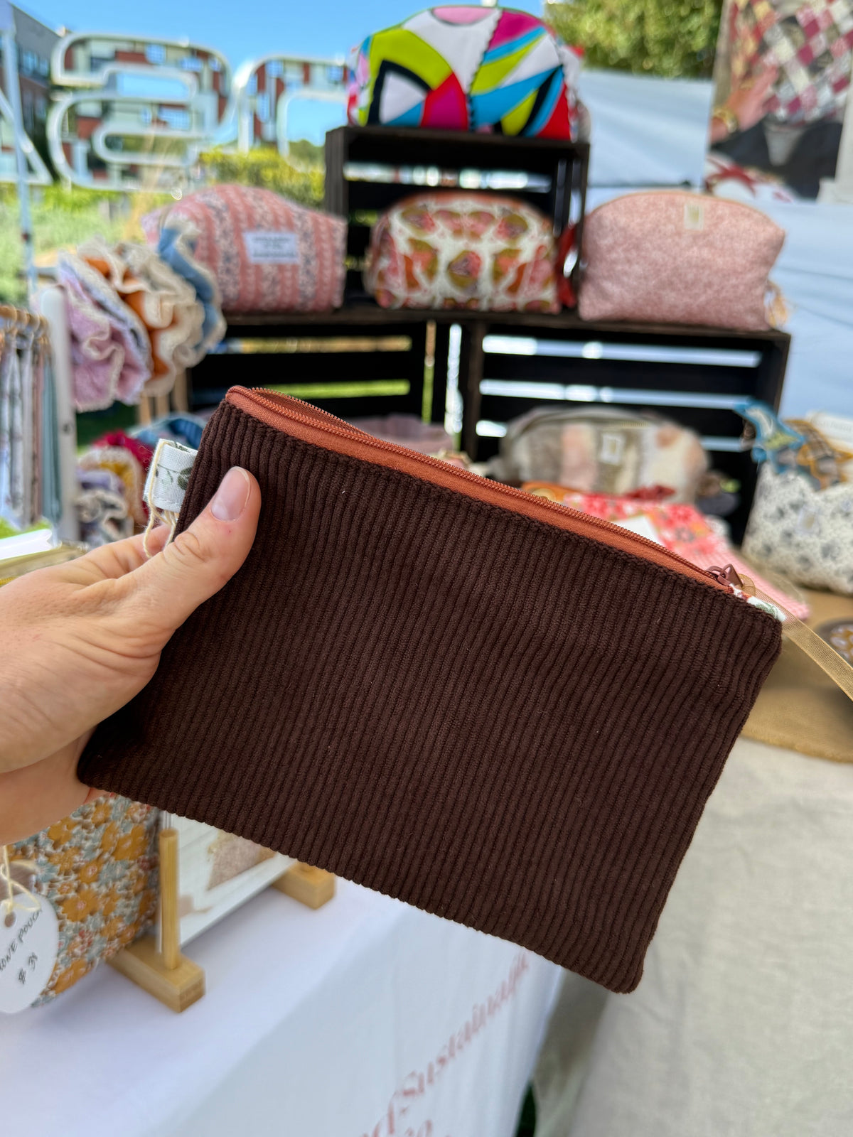 Flat Pouch | Corduroy Fabric