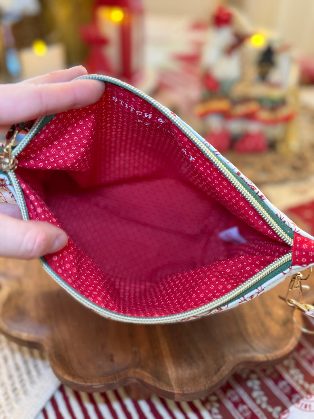 Holiday Rectangle Pouch with Wristlet