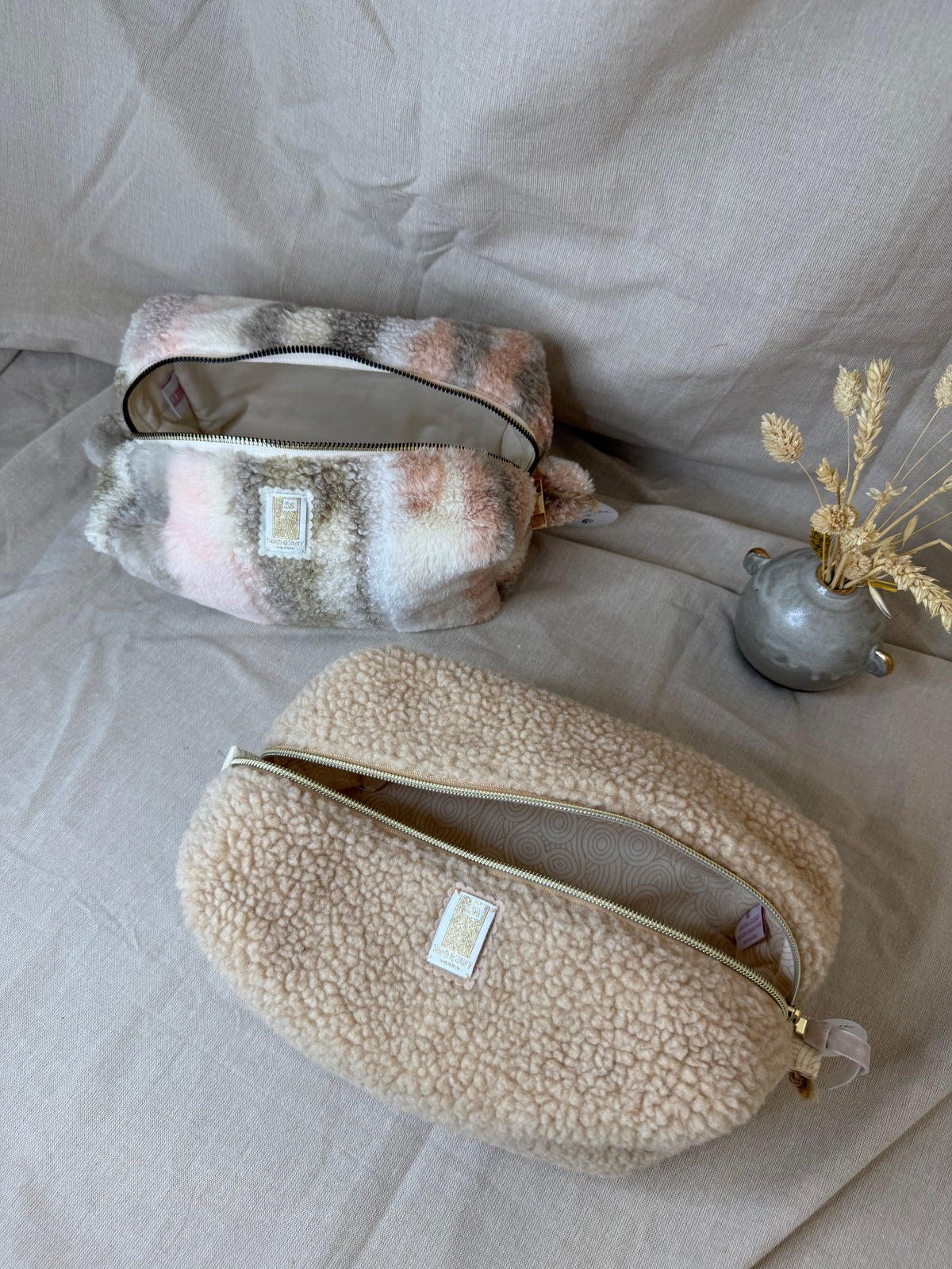 Sherpa cozy pouch/Toiletry Travel Bag