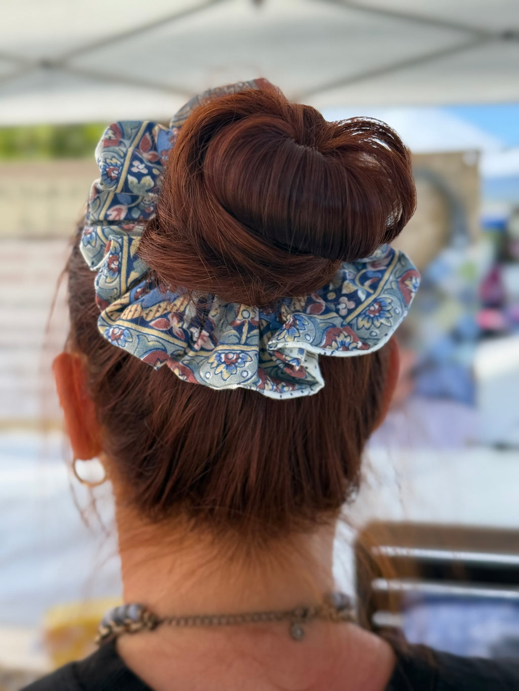 French Vintage Trim Hair Scrunchies | Double Sided