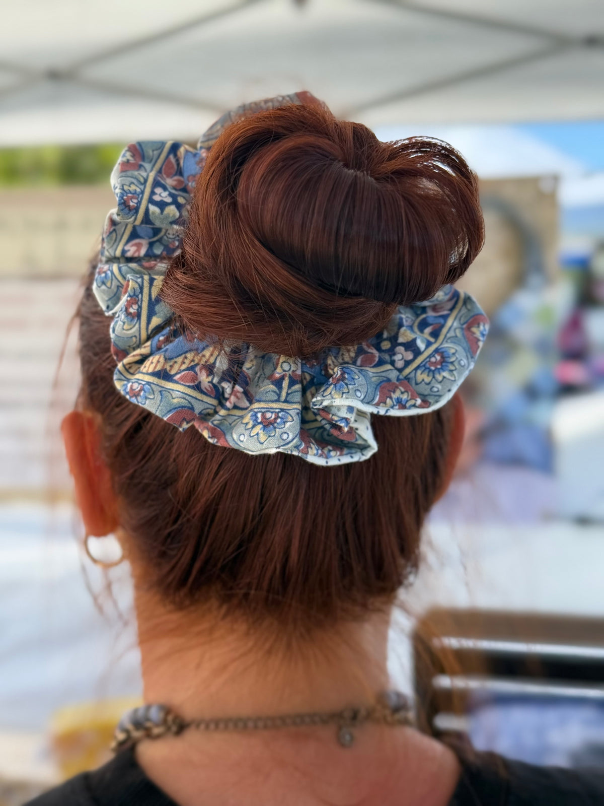 French Vintage Trim Hair Scrunchies | Double Sided