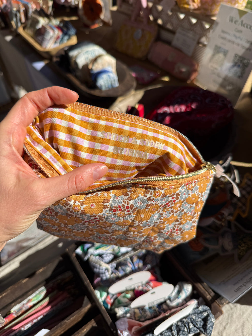 Handmade Quilted Autumn Rectangular Pouch
