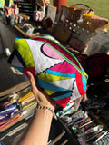 Whimsical Quilted Boxy Pouch with Interior Zipper Pocket