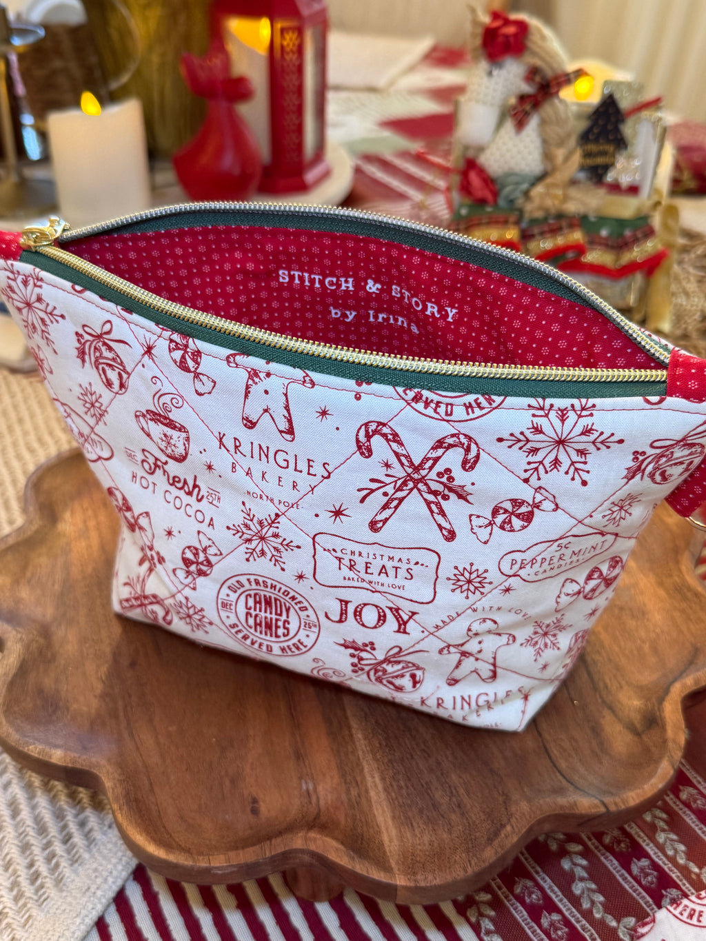 Holiday Rectangle Pouch with Wristlet