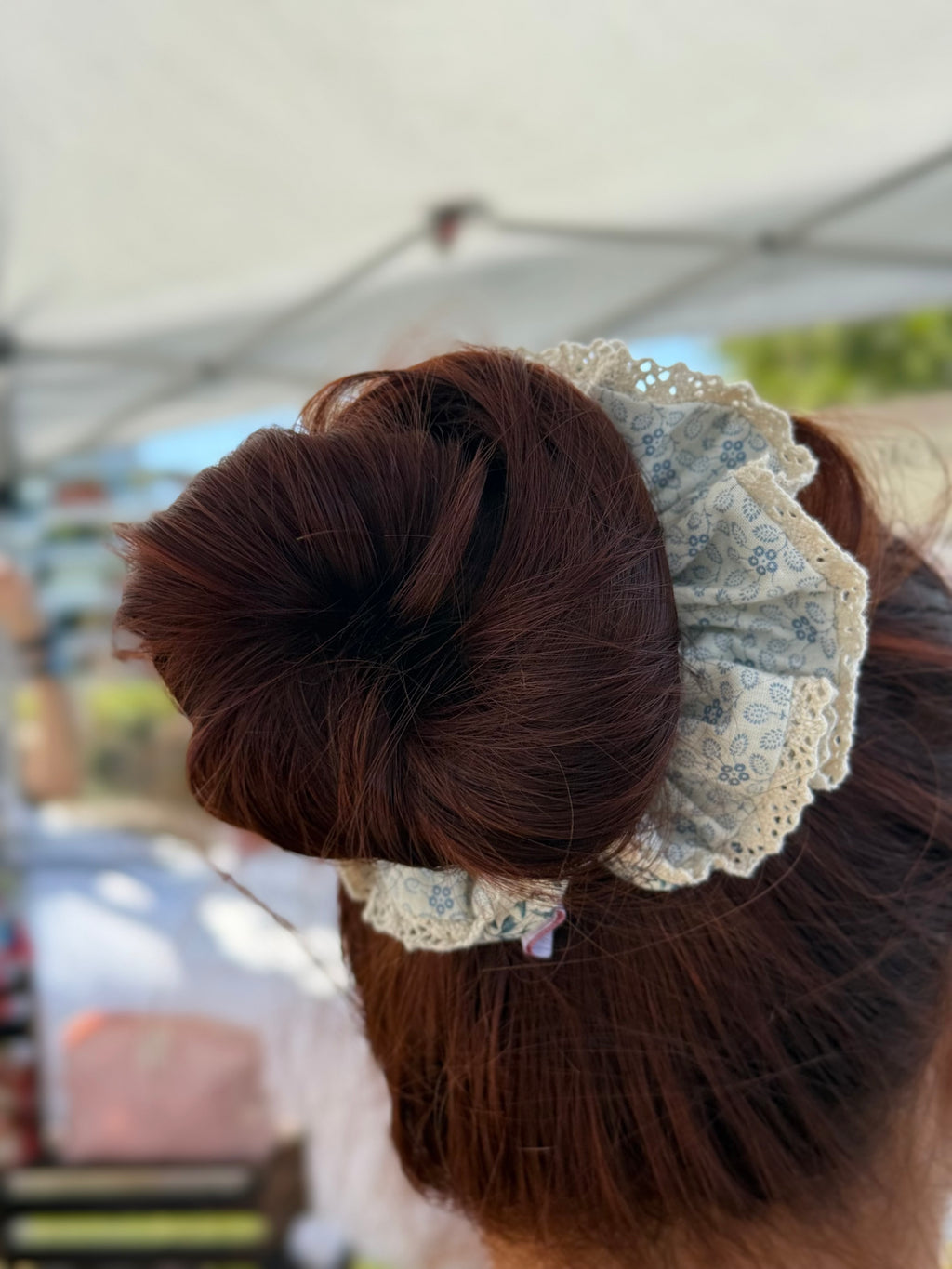 French Vintage Trim Hair Scrunchies | Double Sided