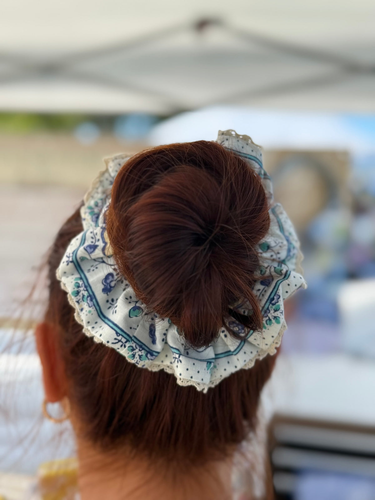 French Vintage Trims Lace Scrunchies | Double Sided