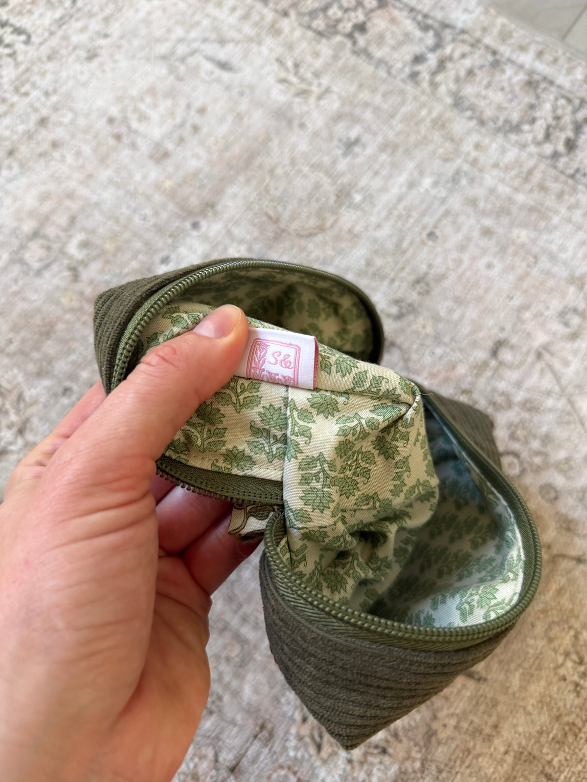 Corduroy Boxy Pouch