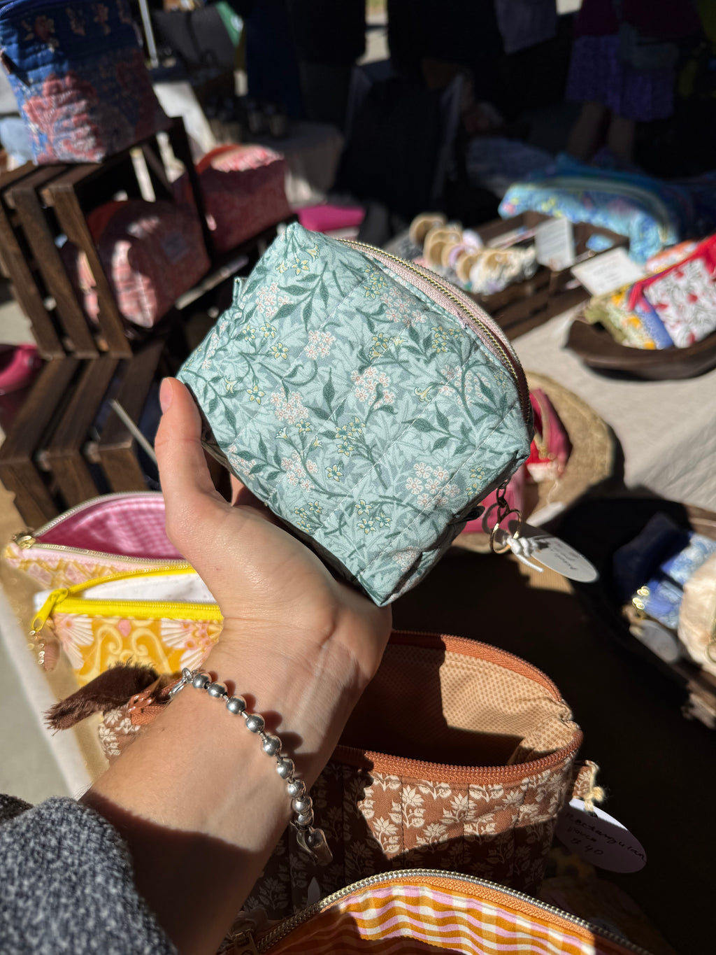 William Morris Quilted Boxy Pouch