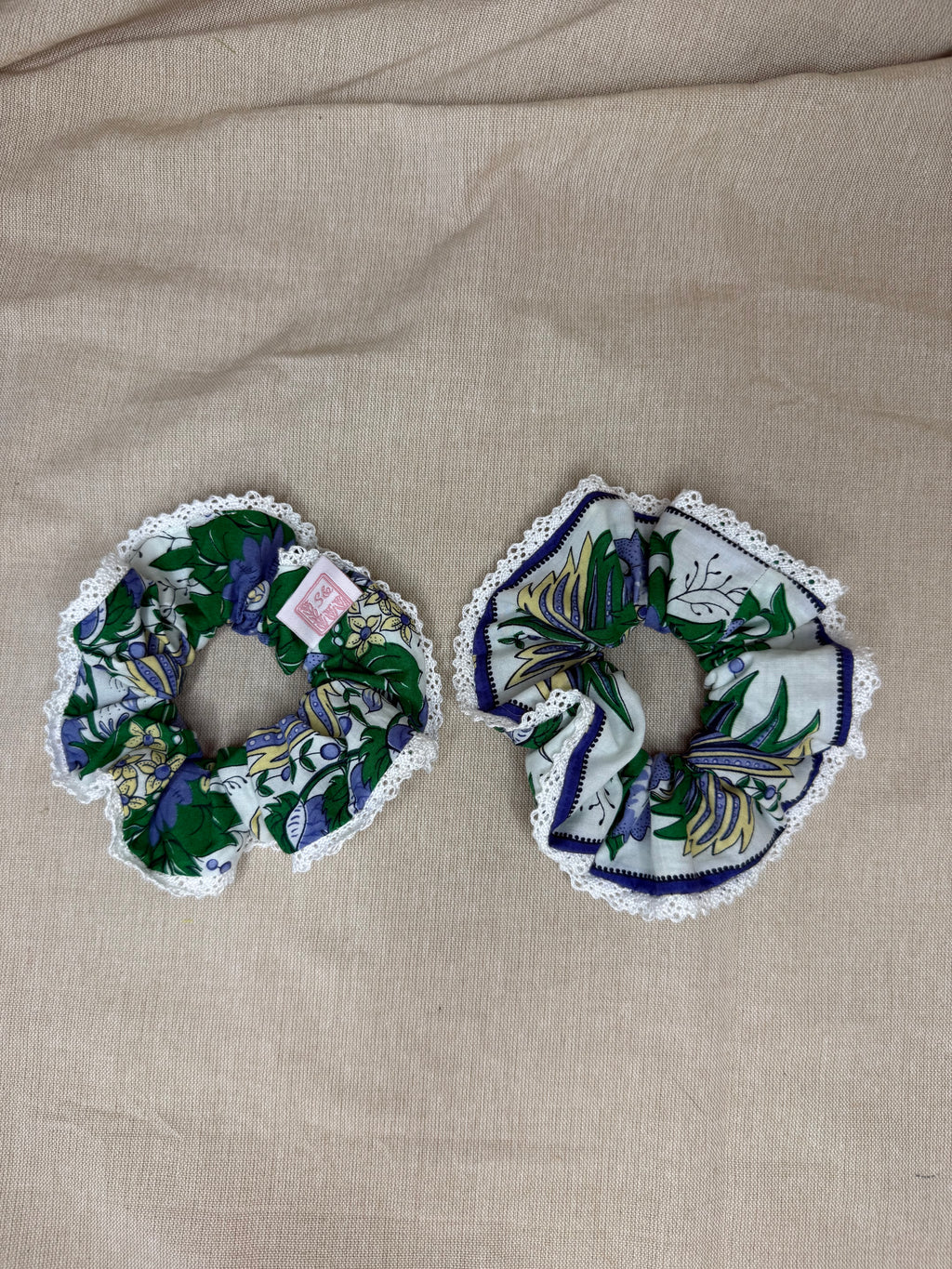 French Vintage Trim Lace Hair Scrunchies