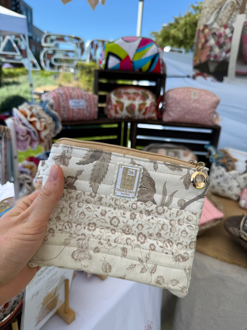 Quilted Mini Wallet | French General Fabric