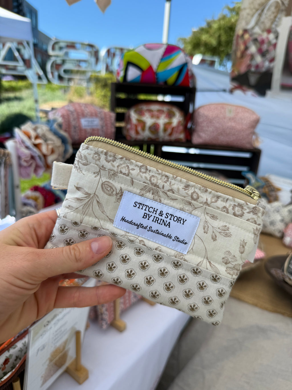 Quilted Mini Wallet | French General Fabric