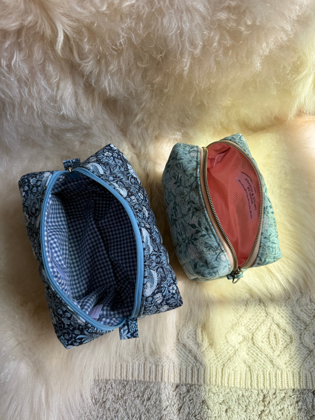 William Morris Quilted Boxy Pouches | Made to order