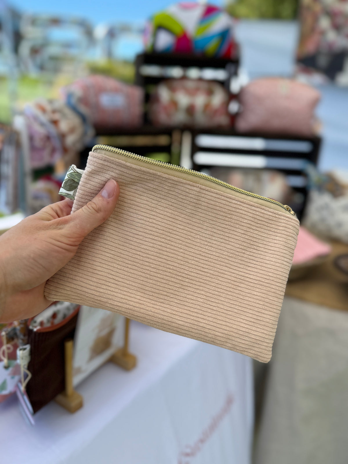 Flat Pouch | Corduroy & William Morris  Fabric