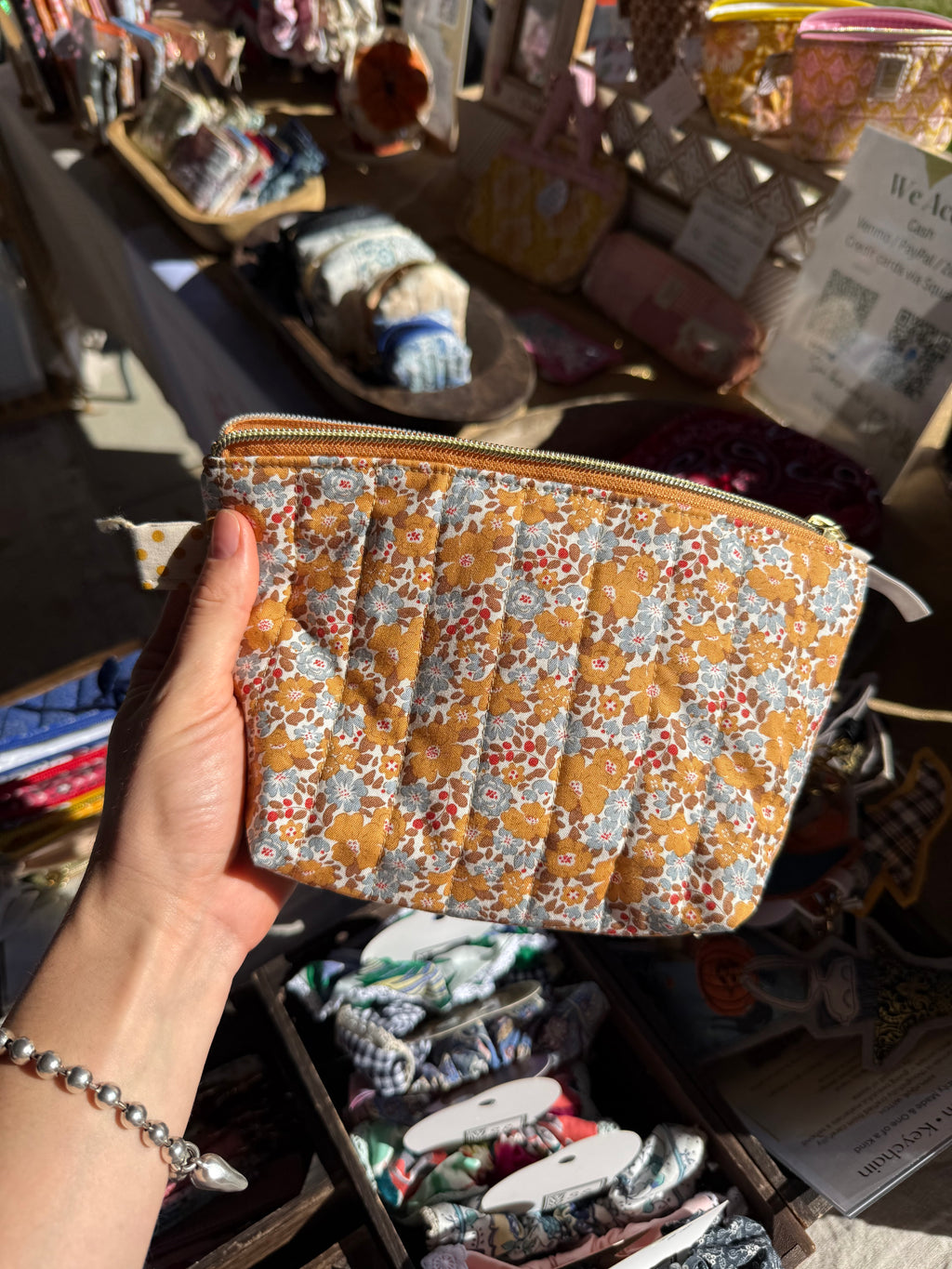 Handmade Quilted Autumn Rectangular Pouch