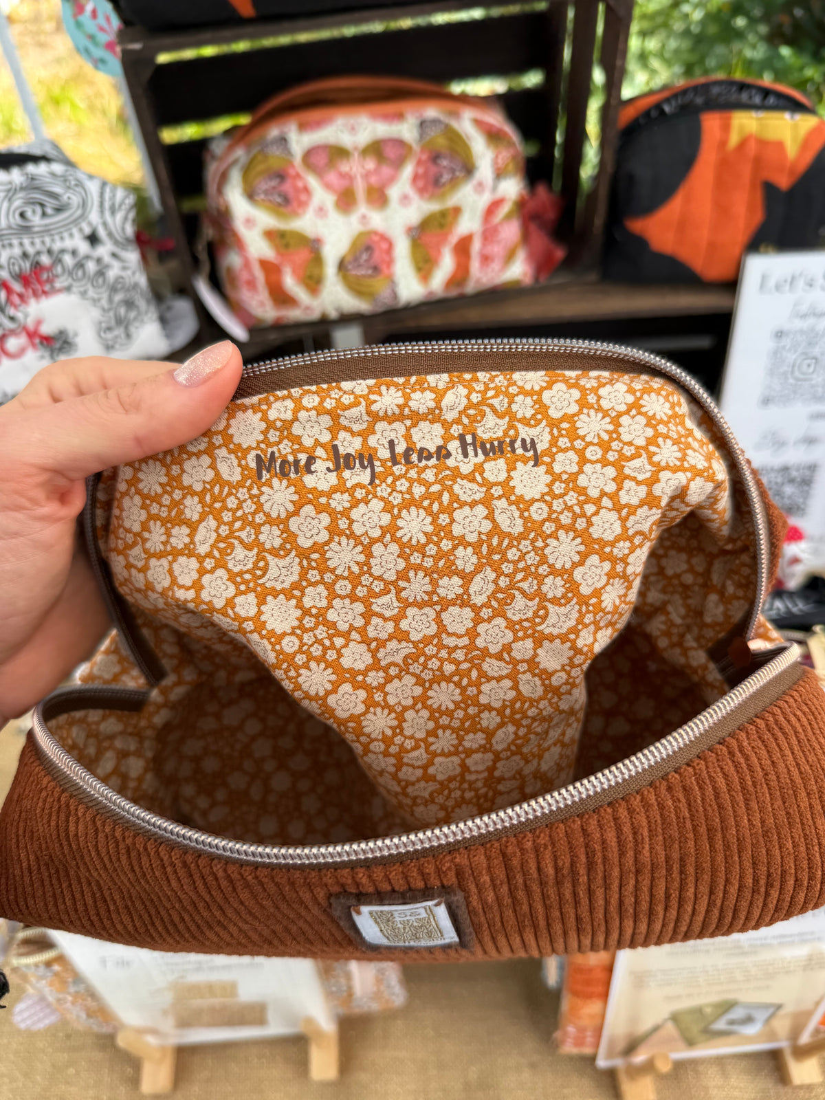 Corduroy Boxy Pouch