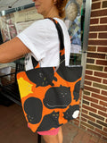 Cat Tote Bag with Interior Phone Pocket