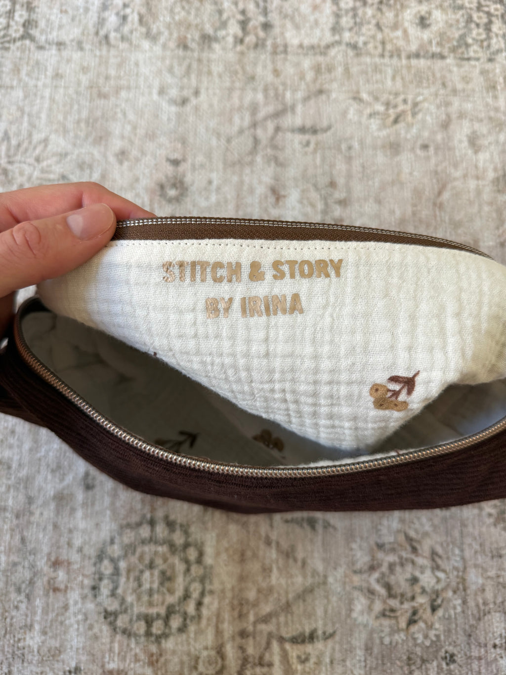 Corduroy Boxy Pouch