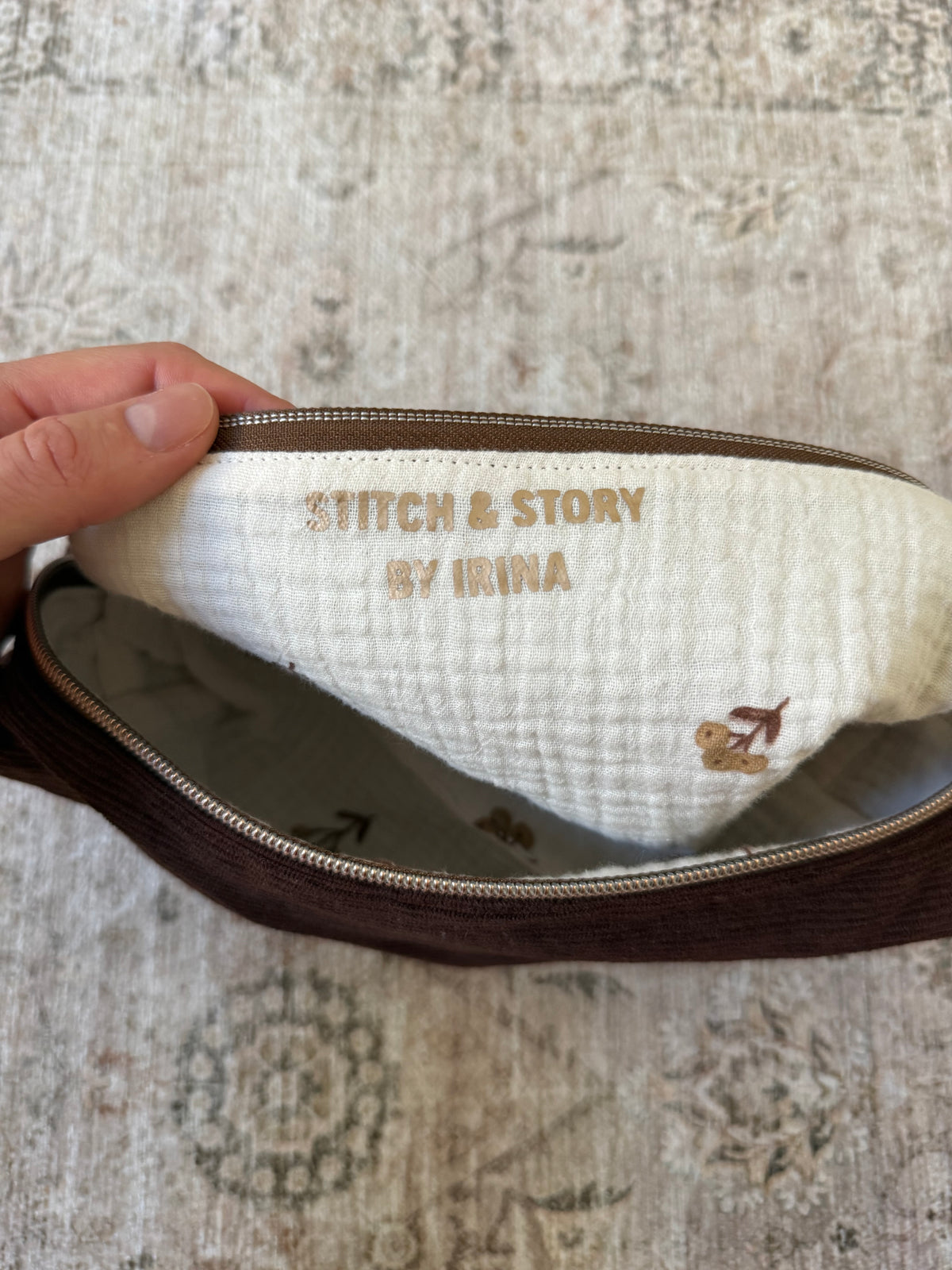 Corduroy Boxy Pouch