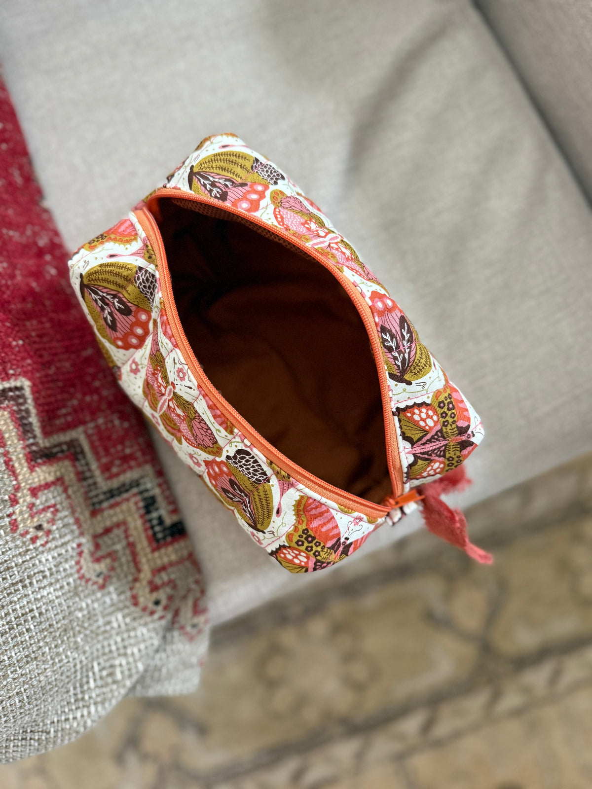Quilted Butterfly Pouch | Handmade Zipper Pouch