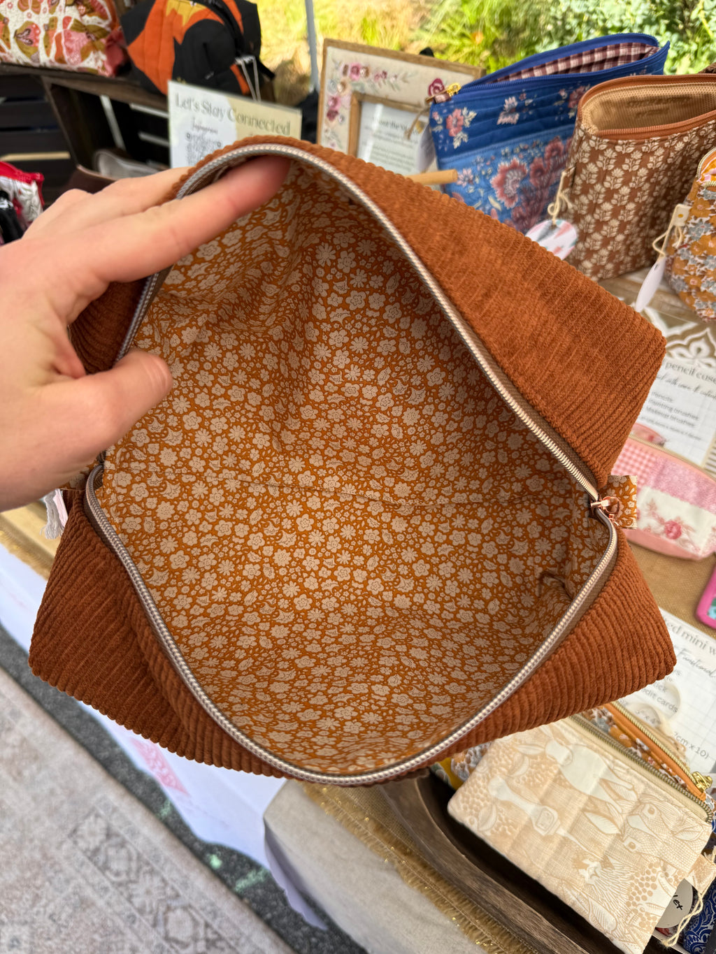 Corduroy Boxy Pouch