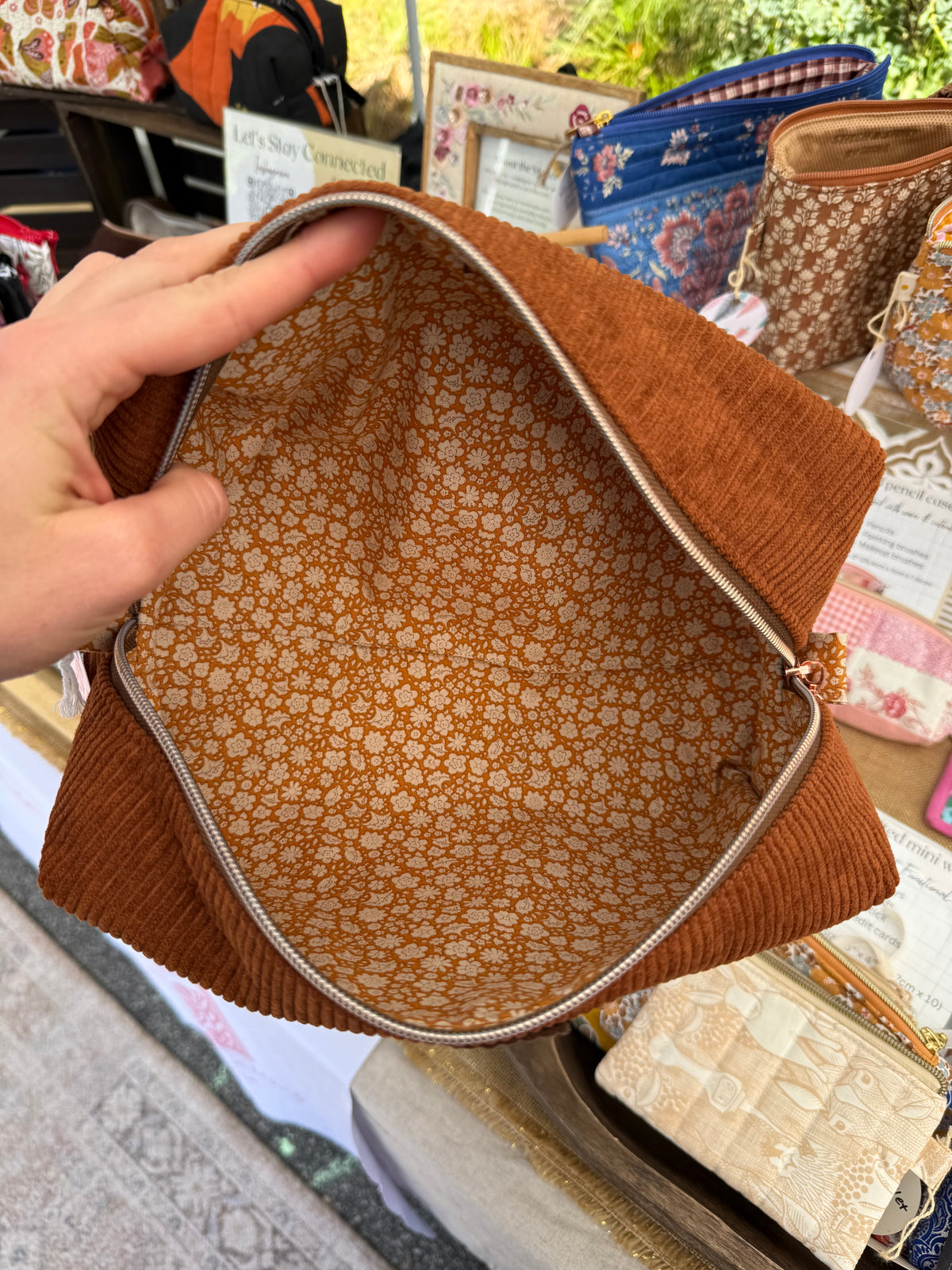 Corduroy Boxy Pouch