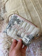 Personalized French Toile de Jouy Mini Wallet