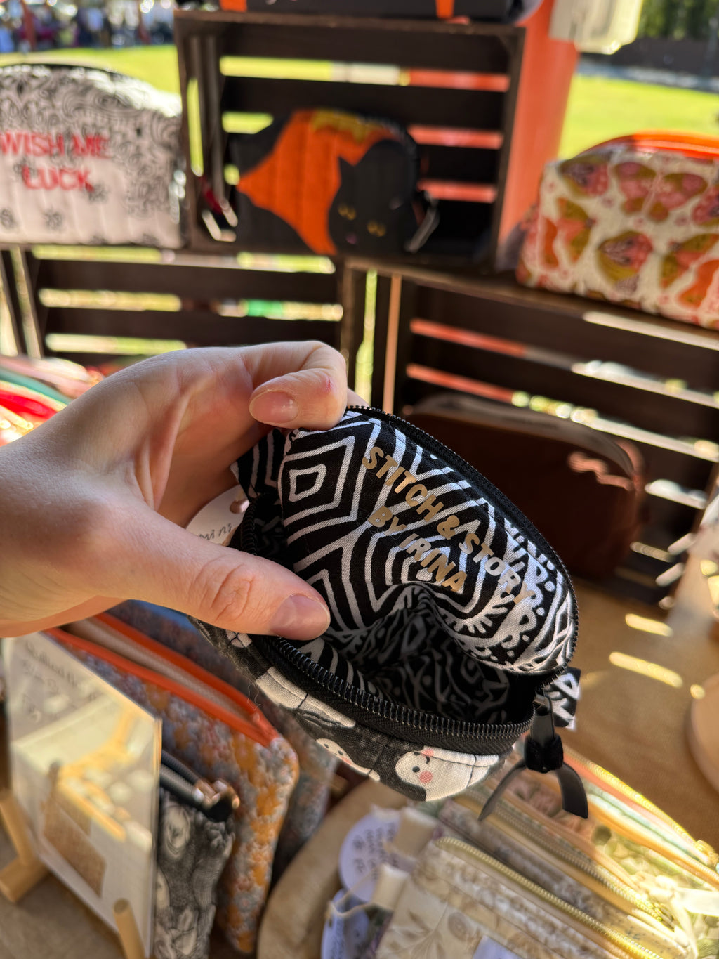 One-of-a-Kind Halloween Ghost Mini Boxy Pouch