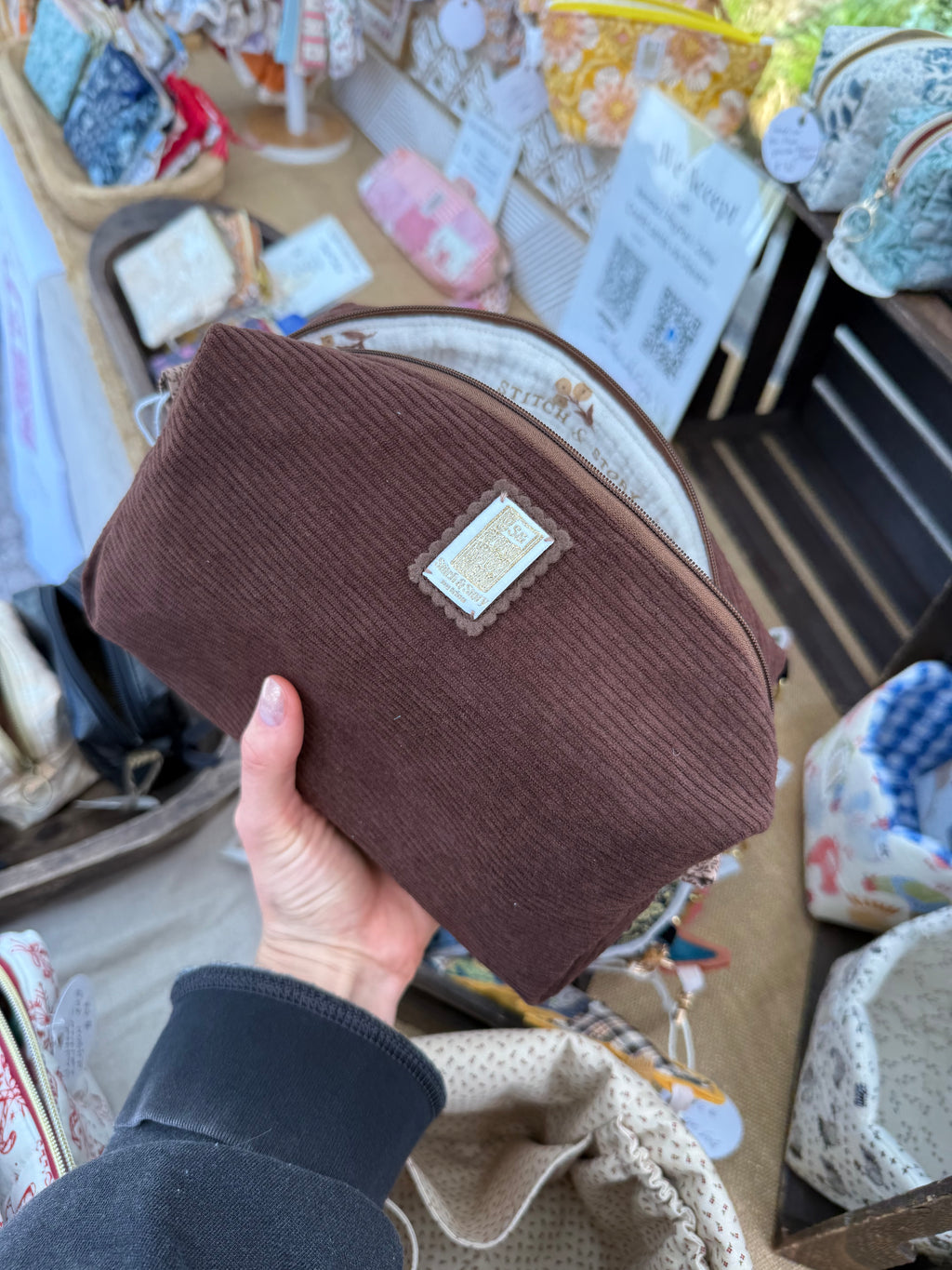 Corduroy Boxy Pouch