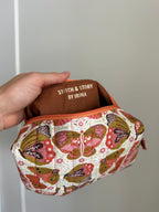 Quilted Butterfly Pouch | Handmade Zipper Pouch
