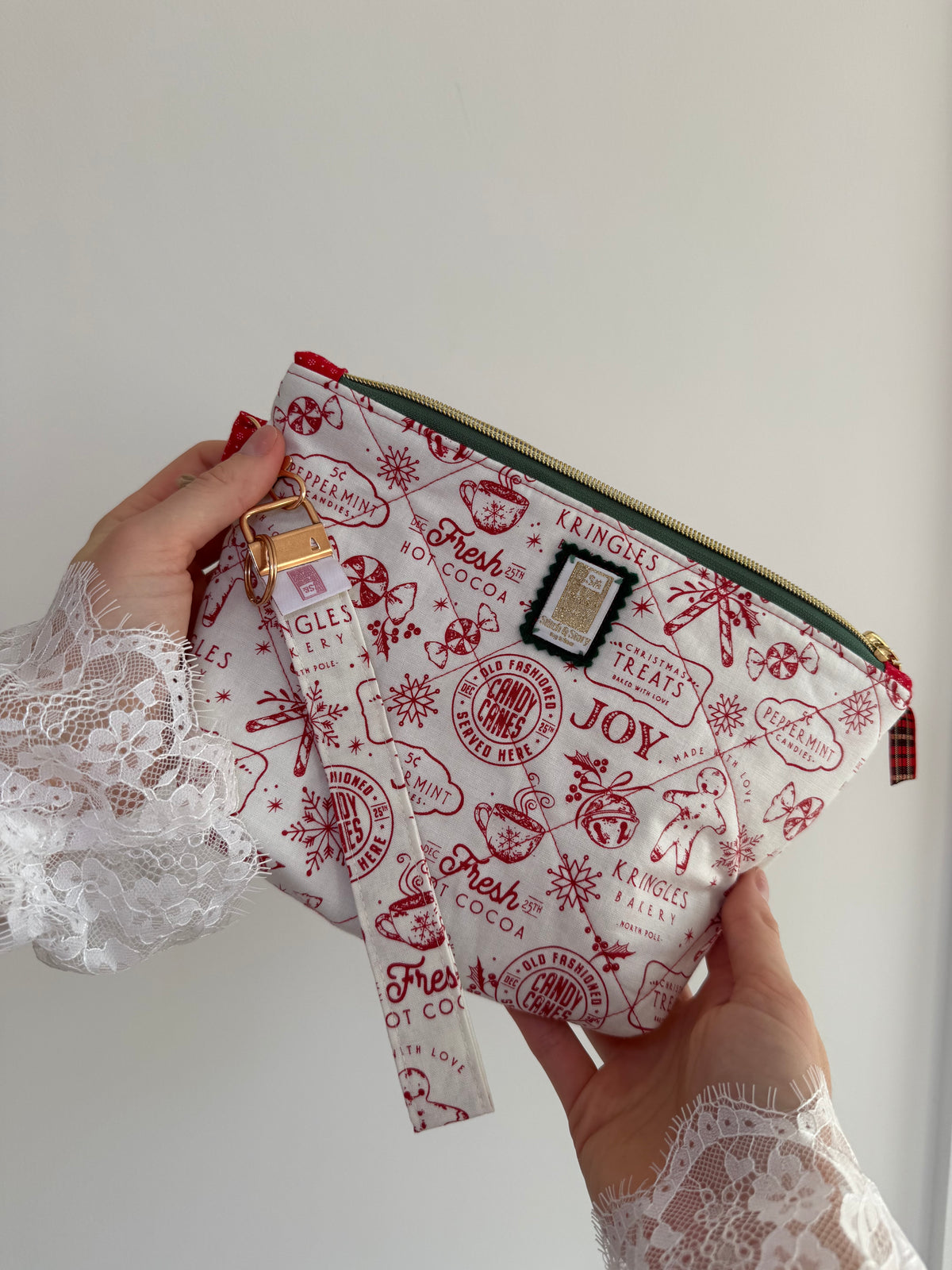 Holiday Rectangle Pouch with Wristlet