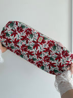 Quilted Holiday Hair Tool Case | Handmade Travel Pouch for Styling Tools