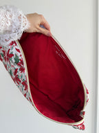 Quilted Holiday Hair Tool Case | Handmade Travel Pouch for Styling Tools