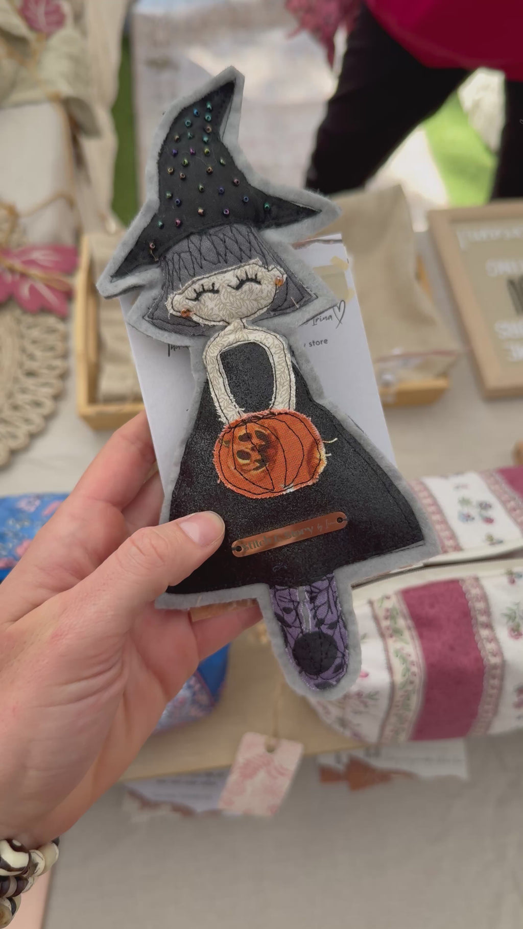 Mystery Witch Keychain | One-of-a-Kind Appliqué