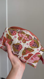 Quilted Butterfly Pouch | Handmade Zipper Pouch