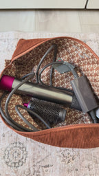 Handmade Hair Tool Pouch | Corduroy Fabric